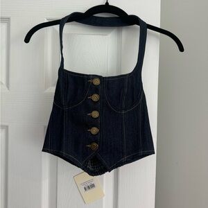 Peppermayo Jean Corset Top